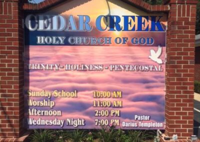 Cedar Creek Church Sign