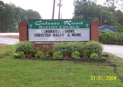 Celeste Road Baptist Church Sign
