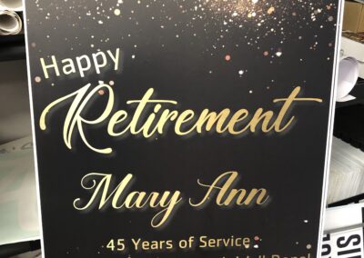 Happy Retirement sign