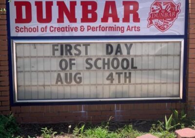 Dunbar School sign