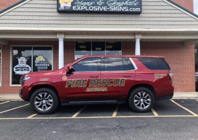 Satsuma Fire Rescue vehicle graphic