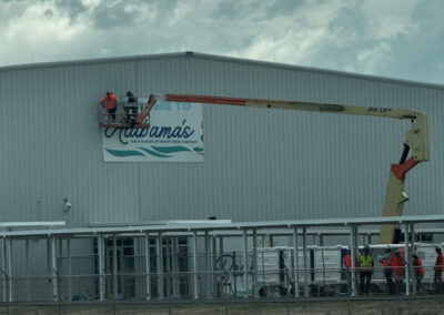 Installing wall sign