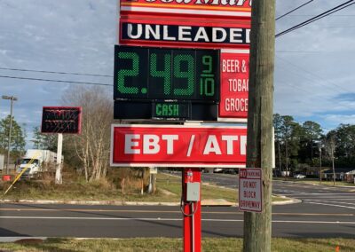 One Stop Food Mart pylon sign