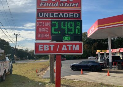 One Stop Food Mart pylon sign